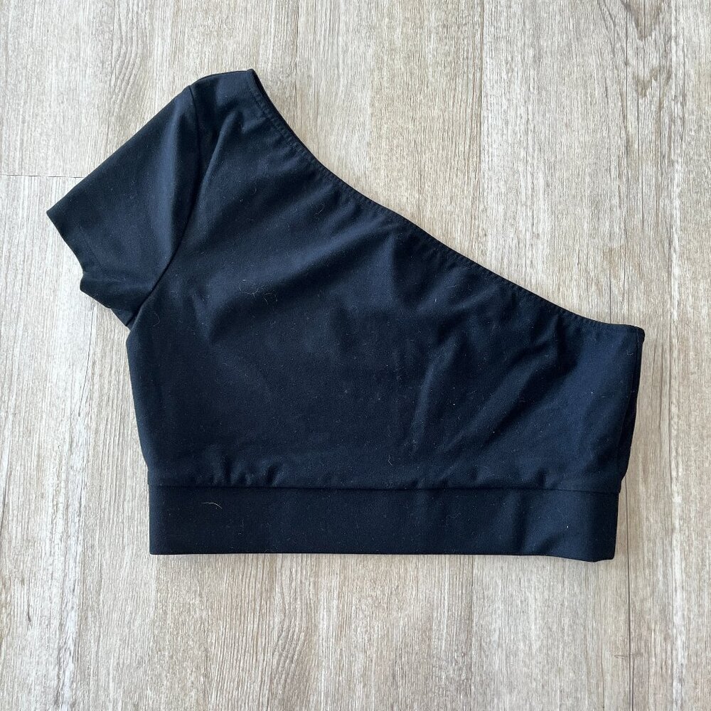 Womens Victoria Sport Black One Shoulder Top - M